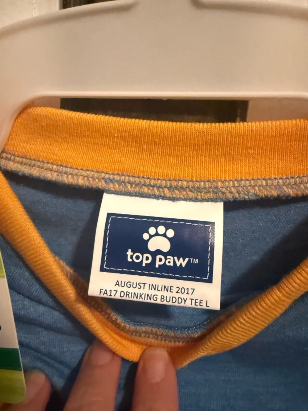 Top Paw Drinking Buddy Dog Tee L